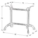 ŻELIWNA PODSTAWA STOLIKA SH-5027/B czarna z regulowanymi stopkami