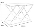 KONSOLKA SZKLANA ZEGNA C TRANSPARENTNY / PODSTAWA METAL CHROM 120X40 SIGNAL KONSOLKA SZKLANA ZEGNA C TRANSPARENTNY / PODSTAWA METAL CHROM 120X40 SIGNAL