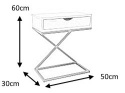 SIGNAL STOLIK LIZ I MDF+OKLEINA NATURALNA DĄB/CZARNY METAL Z SZUFLADĄ 30X50