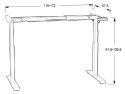STELAŻ Z ELEKTRYCZNĄ REGULACJĄ WYSOKOŚCI UT04-3T/A aluminium, dwusilnikowy