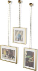 Umbra UMBRA ramka na zdjęcia FOTOCHAIN stal nierdzewna złoty 3 ramki zawieszone na złotych łańcuszkach Umbra UMBRA ramka na zdjęcia FOTOCHAIN stal nierdzewna złoty 3 ramki zawieszone na złotych łańcuszkach