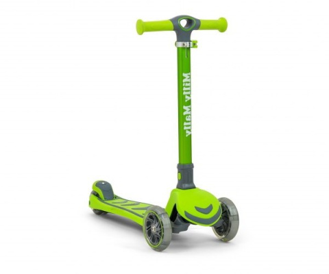 Milly Mally Scooter Hulajnoga Boogie Green Zielona aluminium składana regulacja wysokości kierownicy świecące koła 3 lata+ Milly Mally Scooter Hulajnoga Boogie Green Zielona aluminium składana regulacja wysokości kierownicy świecące koła 3 lata+