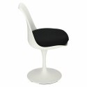 D2.DESIGN Krzesło Tul białe/czarna poduszka D2.DESIGN Krzesło Tul białe/czarna poduszka