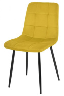 KRZESŁO PIKOWANE CARLO Modesto Design MODESTO MUSZTARDOWE - WELUR NOGI METALOWE CZARNE KRZESŁO PIKOWANE CARLO Modesto Design MODESTO MUSZTARDOWE - WELUR NOGI METALOWE CZARNE
