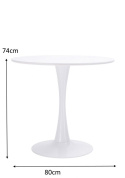 STÓŁ OKRĄGŁY CZARNY TULIP FI 80 Modesto Design MODESTO blat MDF PODSTAWA metal lakierowany proszkowo DO DOMU I DO LOKALU STÓŁ OKRĄGŁY CZARNY TULIP FI 80 Modesto Design MODESTO blat MDF PODSTAWA metal lakierowany proszkowo DO DOMU I DO LOKALU