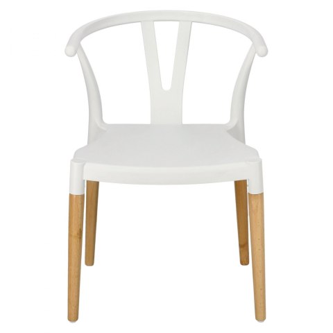 Simplet Krzesło Wicker PP Simplet białe tworzywo PP nogi lite drewno bukowe lekkie i wygodne do restauracji jadalni sztaplowanie Simplet Krzesło Wicker PP Simplet białe tworzywo PP nogi lite drewno bukowe lekkie i wygodne do restauracji jadalni sztaplowanie