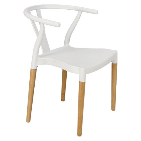 Simplet Krzesło Wicker PP Simplet białe tworzywo PP nogi lite drewno bukowe lekkie i wygodne do restauracji jadalni sztaplowanie Simplet Krzesło Wicker PP Simplet białe tworzywo PP nogi lite drewno bukowe lekkie i wygodne do restauracji jadalni sztaplowanie
