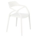 D2.DESIGN Krzesło Salo białe mat tworzywo PP sztapluje się do jadalni restauracji recepcji kuchni