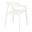 D2.DESIGN Krzesło Salo białe mat tworzywo PP sztapluje się do jadalni restauracji recepcji kuchni
