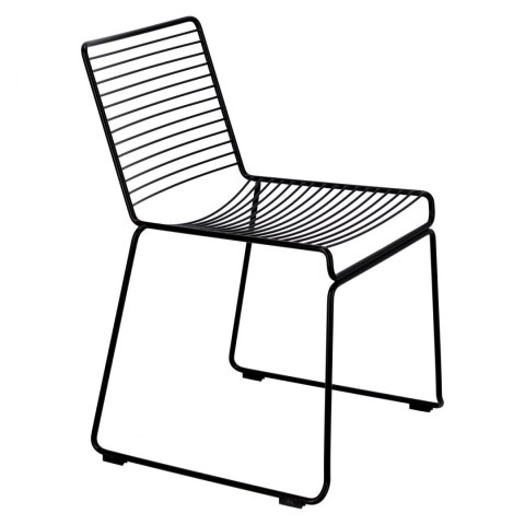 KRZESŁO GEOMETRYCZNE DILLY Black Intesi CZARNE METALOWE NA PŁOZACH DO RESTAURACJI KUCHNI JADALNI KRZESŁO GEOMETRYCZNE DILLY Black Intesi CZARNE METALOWE NA PŁOZACH DO RESTAURACJI KUCHNI JADALNI