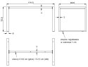 STELAŻ RAMOWY DO BIURKA NY-131 - 139,6x69,6 cm, czarny STELAŻ RAMOWY DO BIURKA NY-131 - 139,6x69,6 cm, czarny