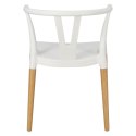 Simplet Krzesło Wicker PP Simplet białe tworzywo PP nogi lite drewno bukowe lekkie i wygodne do restauracji jadalni sztaplowanie Simplet Krzesło Wicker PP Simplet białe tworzywo PP nogi lite drewno bukowe lekkie i wygodne do restauracji jadalni sztaplowanie