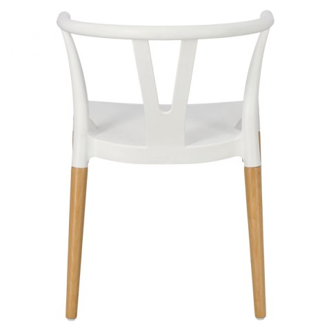 Simplet Krzesło Wicker PP Simplet białe tworzywo PP nogi lite drewno bukowe lekkie i wygodne do restauracji jadalni sztaplowanie Simplet Krzesło Wicker PP Simplet białe tworzywo PP nogi lite drewno bukowe lekkie i wygodne do restauracji jadalni sztaplowanie