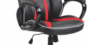 Halmar HONOR fotel obrotowy gabinetowy czarno-czerwony TILT gamingowy krzesło do biurka Gamingowe