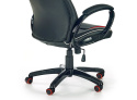 Halmar HONOR fotel obrotowy gabinetowy czarno-czerwony TILT gamingowy krzesło do biurka Gamingowe