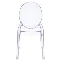 Intesi nowoczesne Krzesło Mia transparentne tworzywo do jadalni restauracji do każdego wnętrza
