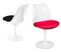 King Home Krzesło TULIP białe z czerwoną poduszką - ABS, podstawa metalowa King Home Krzesło TULIP białe z czerwoną poduszką - ABS, podstawa metalowa