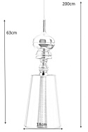 King Home Lampa wisząca QUEEN 18 złota King Home Lampa wisząca QUEEN 18 złota