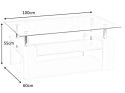 SIGNAL ŁAWA LISA BASIC II SZKŁO HARTOWANE TRANSPARENTNY/DĄB SONOMA MDF 100x60x55 Z PÓŁKĄ SIGNAL ŁAWA LISA BASIC II SZKŁO HARTOWANE TRANSPARENTNY/DĄB SONOMA MDF 100x60x55 Z PÓŁKĄ
