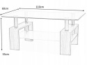 SIGNAL ŁAWA LISA II SZKŁO HARTOWANE TRANSPARENTNY/ MDF BIAŁY LAKIER 110x60x55 Z PÓŁKĄ