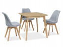 SIGNAL STÓŁ KWADRATOWY MOSSO III MDF + OKLEINA NATURALNA DĄB 80x80 STELAŻ DREWNO DO LOKALU KUCHNI JADALNI SIGNAL STÓŁ KWADRATOWY MOSSO III MDF + OKLEINA NATURALNA DĄB 80x80 STELAŻ DREWNO DO LOKALU KUCHNI JADALNI