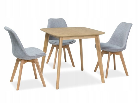 SIGNAL STÓŁ KWADRATOWY MOSSO III MDF + OKLEINA NATURALNA DĄB 80x80 STELAŻ DREWNO DO LOKALU KUCHNI JADALNI SIGNAL STÓŁ KWADRATOWY MOSSO III MDF + OKLEINA NATURALNA DĄB 80x80 STELAŻ DREWNO DO LOKALU KUCHNI JADALNI