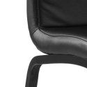 ACTONA Krzesło Asama black PU czarne nogi metal siedzisko i oparcie tapicerowane ekoskóra