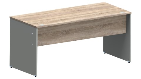 Meble Biurowe Biurko Silver B-160 Dąb Sonoma + Szara platyna Meble Biurowe Biurko Silver B-160 Dąb Sonoma + Szara platyna