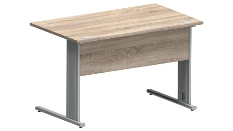 Meble Biurowe Biurko Silver B120S Dąb Sonoma + Szara platyna Meble Biurowe Biurko Silver B120S Dąb Sonoma + Szara platyna