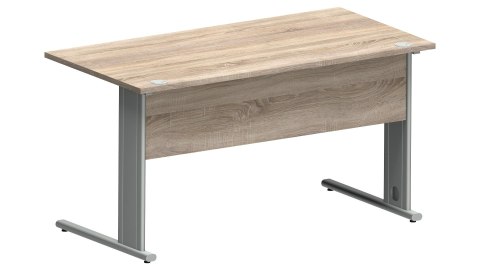 Meble Biurowe Biurko Silver B140S Dąb Sonoma + Szara platyna Meble Biurowe Biurko Silver B140S Dąb Sonoma + Szara platyna