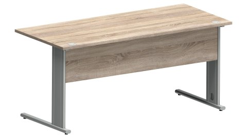 Meble Biurowe Biurko Silver B160S Dąb Sonoma + Szara platyna Meble Biurowe Biurko Silver B160S Dąb Sonoma + Szara platyna