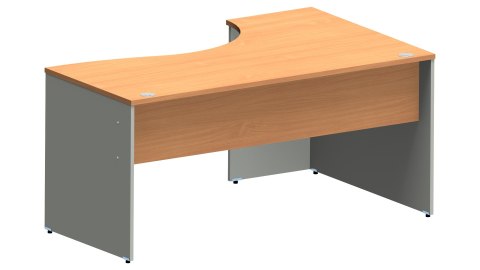 Meble Biurowe Biurko Silver BN-160L buk bawaria + szara platyna Meble Biurowe Biurko Silver BN-160L buk bawaria + szara platyna