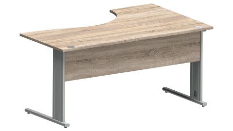 Meble Biurowe Biurko Silver BN-160LS Dąb Sonoma + Szara platyna Meble Biurowe Biurko Silver BN-160LS Dąb Sonoma + Szara platyna