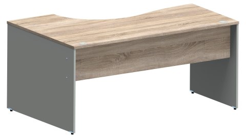 Meble Biurowe Biurko Silver BN-160P Dąb Sonoma + Szara platyna Meble Biurowe Biurko Silver BN-160P Dąb Sonoma + Szara platyna