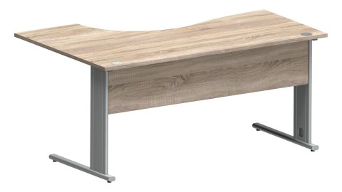 Meble Biurowe Biurko Silver BN-160PS Dąb Sonoma + Szara platyna Meble Biurowe Biurko Silver BN-160PS Dąb Sonoma + Szara platyna