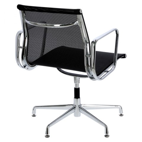 D2.DESIGN Fotel konf. CH1081T,czarna siateczka,chr D2.DESIGN Fotel konf. CH1081T,czarna siateczka,chr