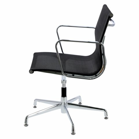 D2.DESIGN Fotel konf. CH1081T,czarna siateczka,chr D2.DESIGN Fotel konf. CH1081T,czarna siateczka,chr
