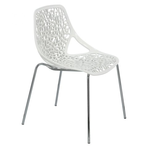 D2.DESIGN Krzesło Cepelia siedzisko białe tworzywo podstawa stal chromowana można sztaplować D2.DESIGN Krzesło Cepelia siedzisko białe tworzywo podstawa stal chromowana można sztaplować