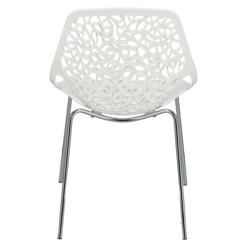 D2.DESIGN Krzesło Cepelia siedzisko białe tworzywo podstawa stal chromowana można sztaplować D2.DESIGN Krzesło Cepelia siedzisko białe tworzywo podstawa stal chromowana można sztaplować