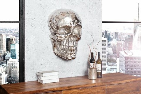 Invicta Interior INVICTA dekoracja ścienna SKULL srebrna metalowa Invicta Interior INVICTA dekoracja ścienna SKULL srebrna metalowa
