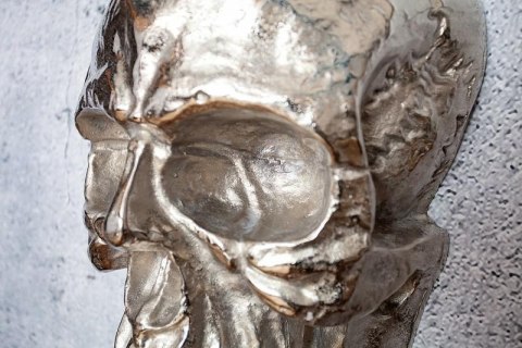 Invicta Interior INVICTA dekoracja ścienna SKULL srebrna metalowa Invicta Interior INVICTA dekoracja ścienna SKULL srebrna metalowa