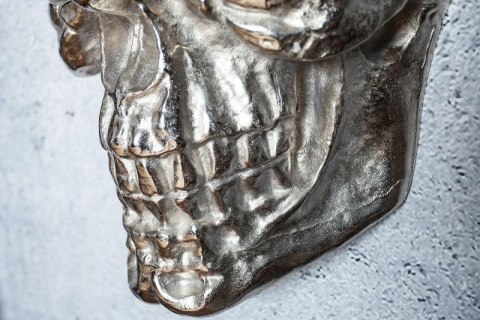Invicta Interior INVICTA dekoracja ścienna SKULL srebrna metalowa Invicta Interior INVICTA dekoracja ścienna SKULL srebrna metalowa