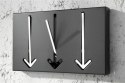 WIESZAK ŚCIENNY NA UBRANIA ARROW 3 czarny - chrom Invicta Interior INVICTA WIESZAK ŚCIENNY NA UBRANIA ARROW 3 czarny - chrom Invicta Interior INVICTA