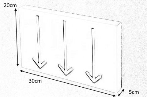 WIESZAK ŚCIENNY NA UBRANIA ARROW 3 czarny - chrom Invicta Interior INVICTA WIESZAK ŚCIENNY NA UBRANIA ARROW 3 czarny - chrom Invicta Interior INVICTA
