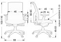 Fotel obrotowy KB-8922B-S/ALU SZARY - krzesło biurowe do biurka - TILT Fotel obrotowy KB-8922B-S/ALU SZARY - krzesło biurowe do biurka - TILT