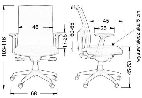 Fotel obrotowy KB-8922B-S/ALU SZARY - krzesło biurowe do biurka - TILT Fotel obrotowy KB-8922B-S/ALU SZARY - krzesło biurowe do biurka - TILT
