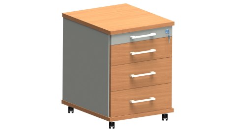 Meble Biurowe Kontenerek Komoda Silver K52 buk bawaria + szara platyna Meble Biurowe Kontenerek Komoda Silver K52 buk bawaria + szara platyna