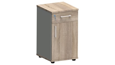 Meble Biurowe Kontenerek Komoda Silver K53AP Dąb Sonoma + Szara platyna Meble Biurowe Kontenerek Komoda Silver K53AP Dąb Sonoma + Szara platyna