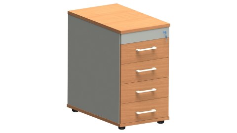 Meble Biurowe Kontenerek Komoda Silver K55 buk bawaria + szara platyna Meble Biurowe Kontenerek Komoda Silver K55 buk bawaria + szara platyna