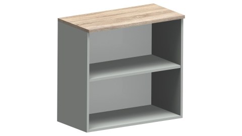 Meble Biurowe Nadstawka Silver N80-2 Dąb Sonoma + Szara platyna Meble Biurowe Nadstawka Silver N80-2 Dąb Sonoma + Szara platyna